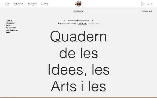Verdaguera specimen from Type-ø-tones