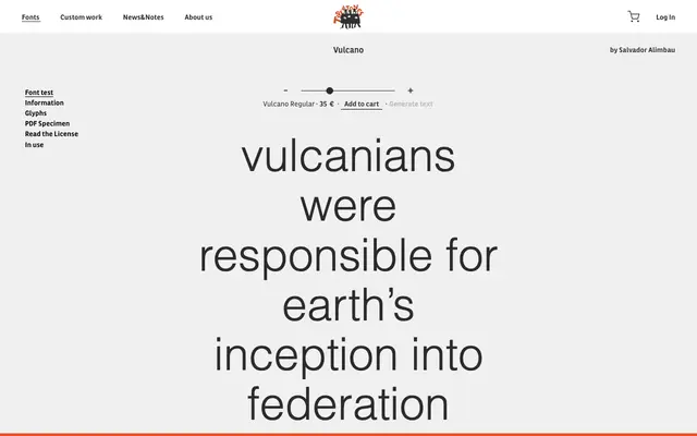 Vulcano specimen from Type-ø-tones