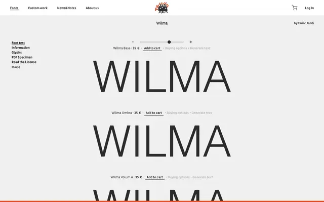 Wilma specimen from Type-ø-tones