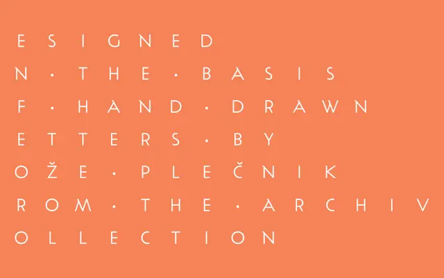 Plecnik specimen from Type Salon