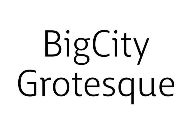 BigCity Grotesque Pro specimen from type.today