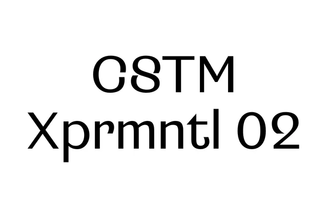 CSTM Xprmntl 02 specimen from type.today