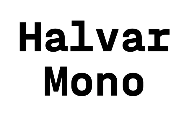 Halvar Mono specimen from type.today