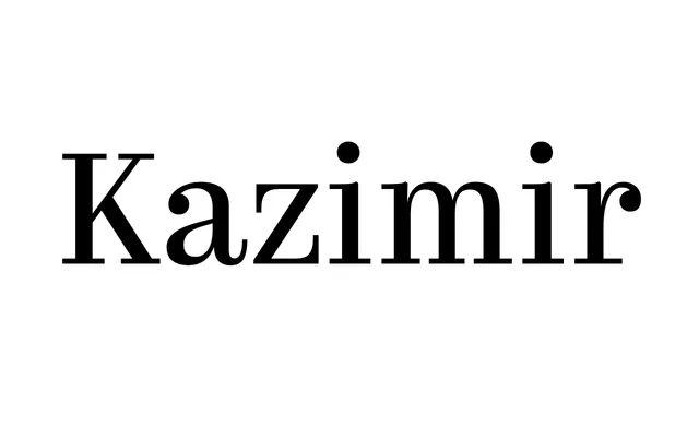 Kazimir specimen from type.today