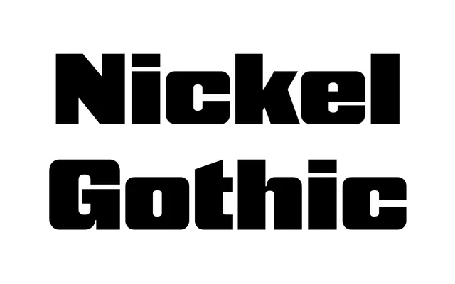 Nickel Gothic specimen from type.today