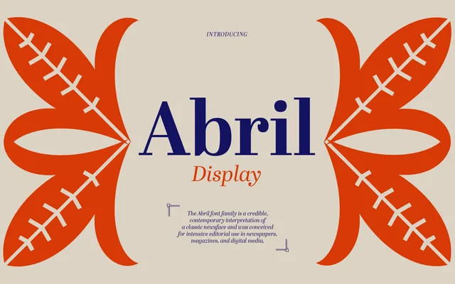 Abril specimen from TypeTogether