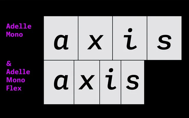 Adelle Mono specimen from TypeTogether