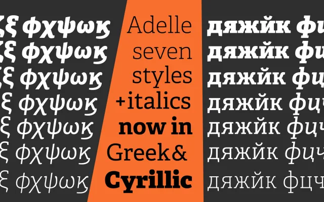 Adelle specimen from TypeTogether