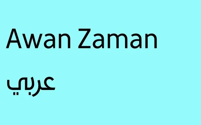 Awan Zaman specimen from TypeTogether