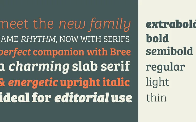 Bree Serif specimen from TypeTogether