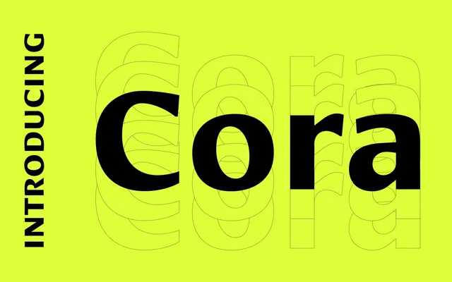 Cora specimen from TypeTogether