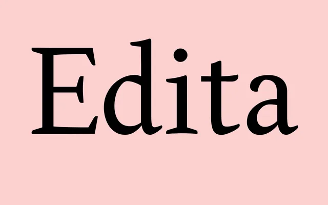 Edita specimen from TypeTogether