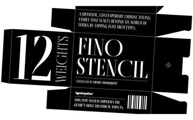 Fino Stencil specimen from TypeTogether