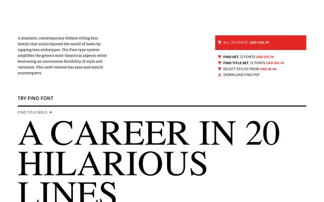 Fino specimen from TypeTogether