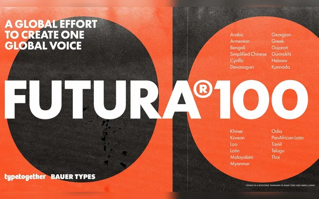 Futura®100 specimen from TypeTogether