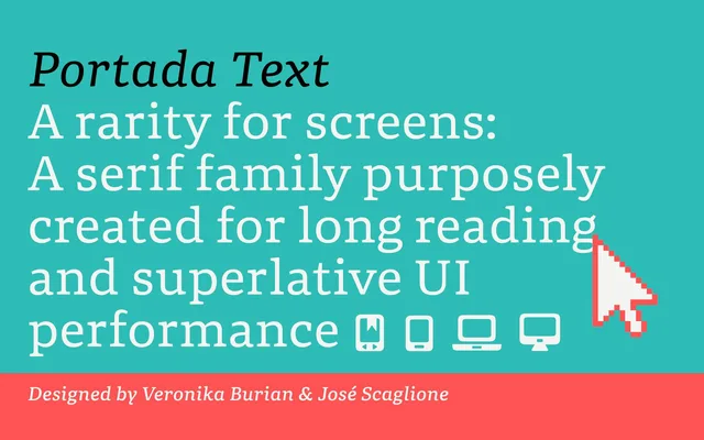 Portada Text specimen from TypeTogether
