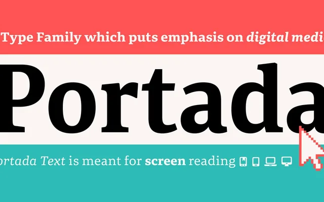 Portada specimen from TypeTogether