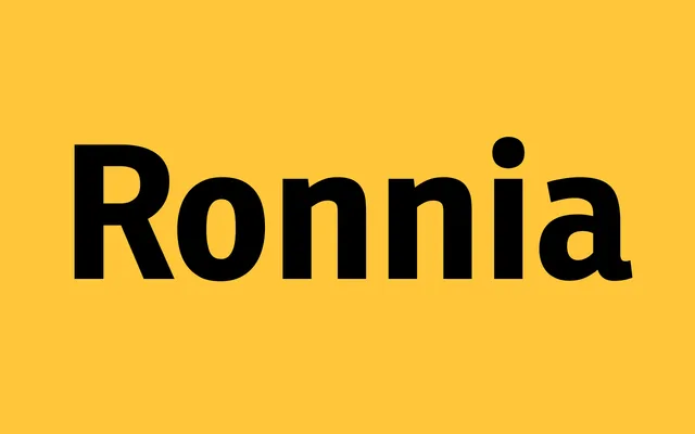 Ronnia specimen from TypeTogether