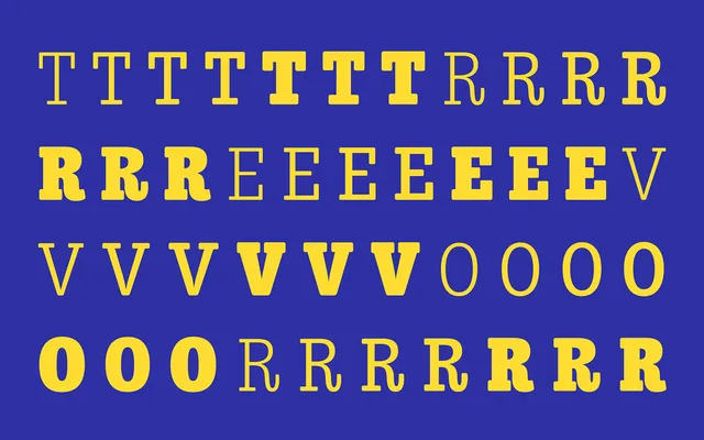 Trevor specimen from TypeTogether