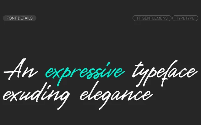 TT Gentlemens specimen from TypeType