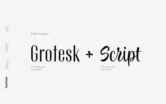 TT Knickerbockers specimen from TypeType