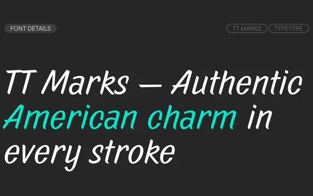 TT Marks specimen from TypeType