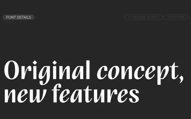 TT Nooks Script specimen from TypeType