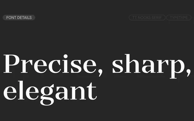 TT Nooks Serif specimen from TypeType