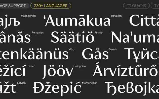 TT Quaris specimen from TypeType