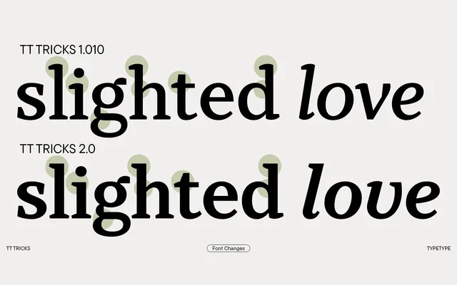 TT Tricks specimen from TypeType