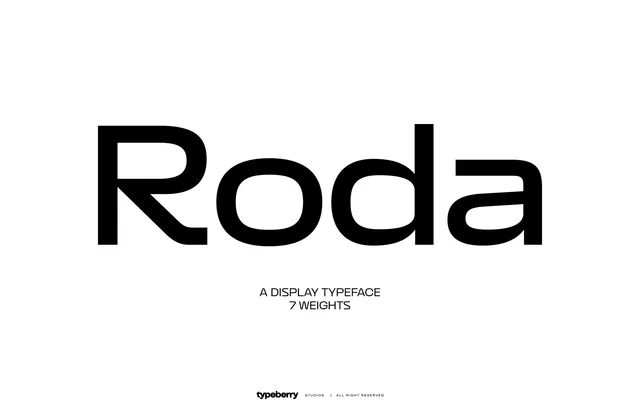 Roda Sans specimen from Typeberry