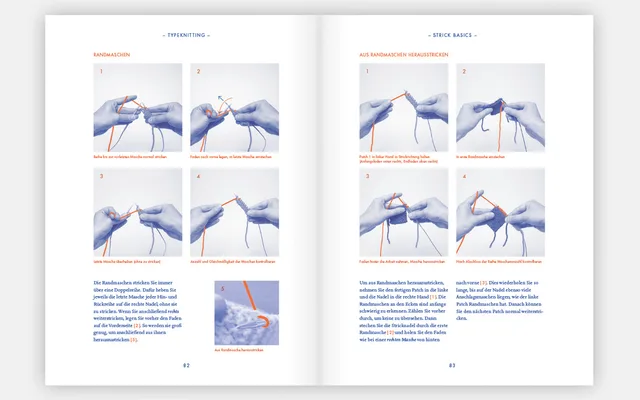 Books specimen from Typeknitting