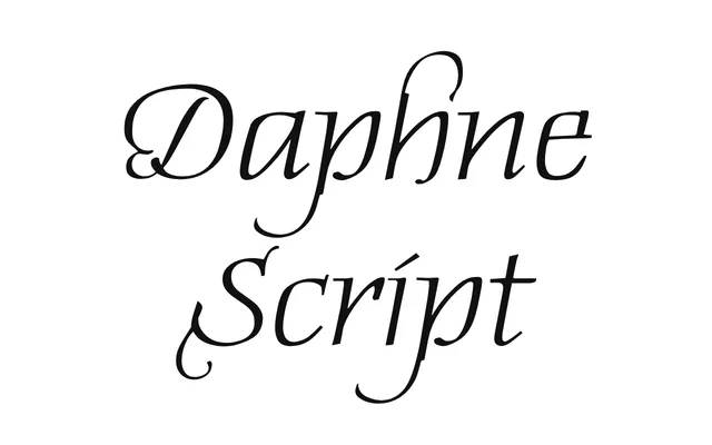 Daphnescript Regular specimen from Typemanufactur