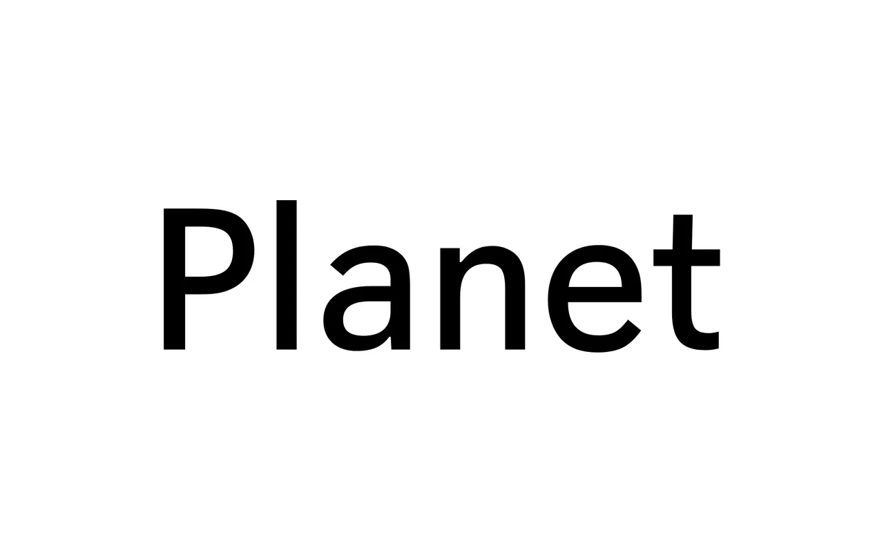 Planet specimen from Typemanufactur