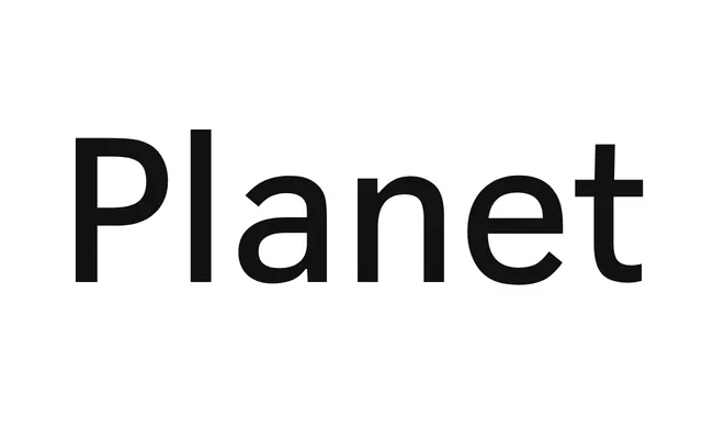 Planet specimen from Typemanufactur