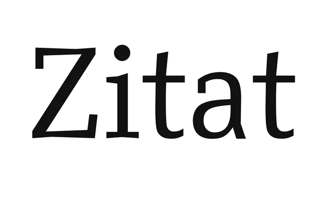 Zitat specimen from Typemanufactur