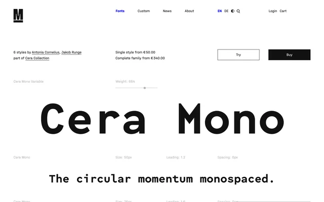 Cera Mono specimen from TypeMates