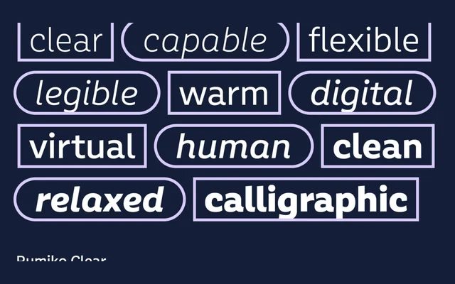 Rumiko Clear specimen from TypeMates
