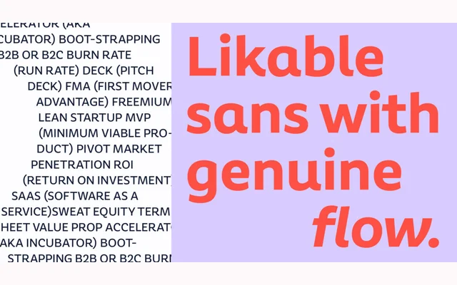Rumiko Sans specimen from TypeMates