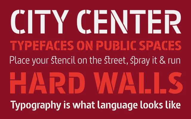 Barna Stencil specimen from Typerepublic