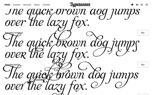 Aphrodite specimen from Typesenses