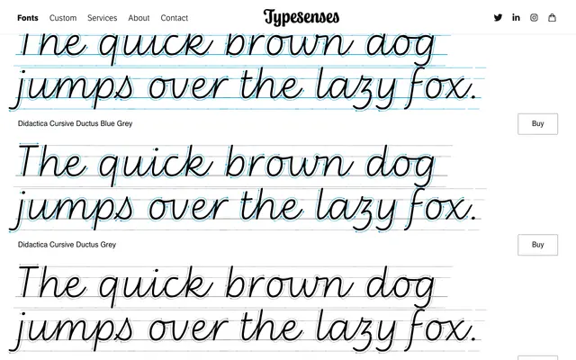 Didactica Cursive specimen from Typesenses