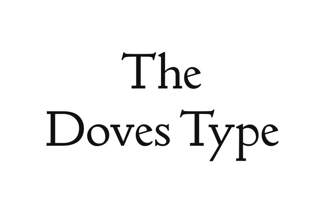 Doves Type Imprint specimen from Typespec