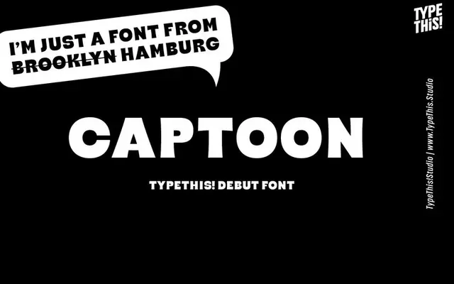 Captoon specimen from TypeThis!Studio