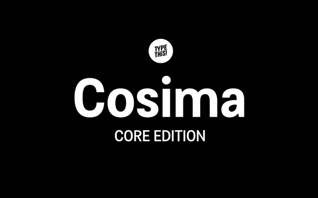 Cosima specimen from TypeThis!Studio