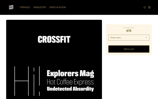 Crossfit specimen from TypeThis!Studio