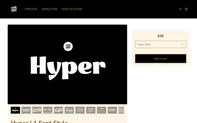 Hyper specimen from TypeThis!Studio