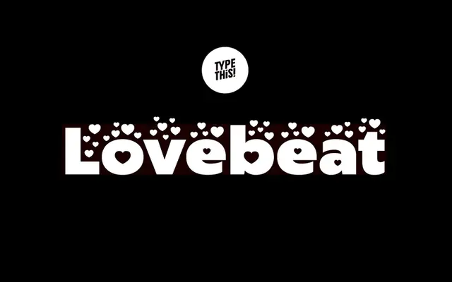 Lovebeat specimen from TypeThis!Studio