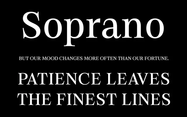 Soprano specimen from TypeThis!Studio