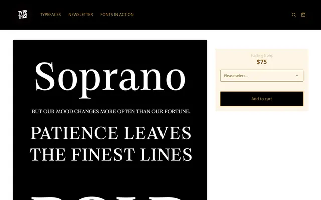 Soprano specimen from TypeThis!Studio